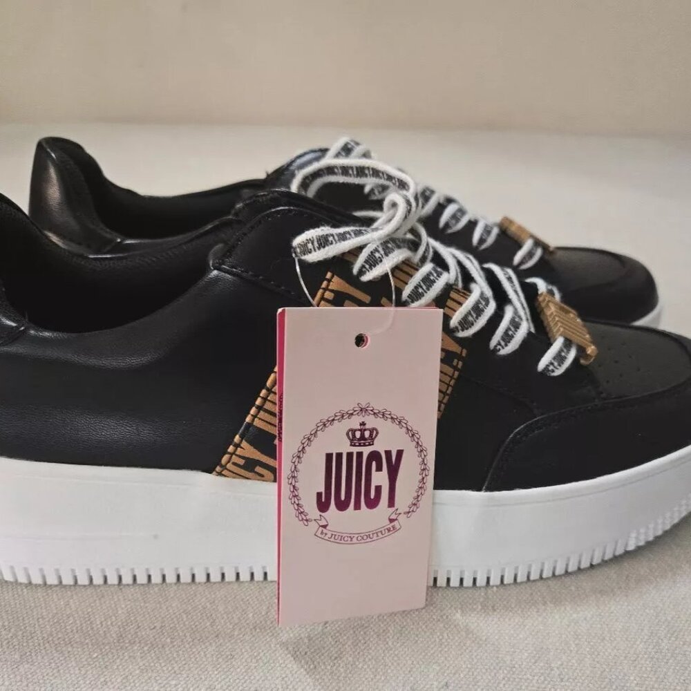 Juicy by Juicy Couture Women's Danika Platform Sneakers Black Size 8M NEW